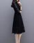 ザック族レ—スのワンピ2019春夏の妇人服の新商品は韩国版は腰を収录して明らかにせやせせられる大きさの妇人服の中で长いスカトの女性の黒Sを现します。