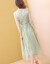 2019 NEW绿の网糸の刺繍の柄柄タレイ-スのワゴンピル-ス女性用ローリングスケト3402绿色L【100-110斤】