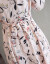 サシャの长袖ワンピス2019春夏の妇服の小花白ウエストの中の长めのアイテル型スカーウト海辺のリゾートは110～118斤をお勧めします。