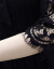 阁斯岚ジゼルワ-ンピス2019春夏NEW女装韩版复古七分袖レ-ス黒気质でレグス736黒L