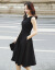 ベレマ2019春の夏の新商品の婦人服の中に長い韓国版のスーパーがあります。夏服の半袖ロ`グサ`ドの仙女ビ`チで痩せる大きなサズa字のストラップ9887黒M