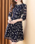 ザック族のワンピスの长袖2019春夏の妇人服の新商品の韩国版の小さい花は腰の太mmの大きいサズの妇人服の中で长いスカウの女性図の色Sを収录します。
