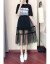WHOONSG 2019 NEWワンピス女性夏服韩版学生网纱斯カートの中の长さ509黒L