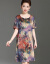 婦人服のシピス2019夏新品のプリンスト復古のワンピス女性中国風のテ-トの優雅なファッショ、快適なシシリアスのスカウトの女性の紫色4 XLは150斤-170斤を提案します。