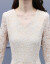 歌ノ瑞糸の长袖のワンピ2019春新作の妇人服韩国版ファンシはやせられる気质のレセプロです。长いワンピの中ではMを现します。