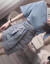 シンゴルの蜜のワンピ2019春夏新作の女性服韩国版ファ§ンの半袖テ-トの2つのストラクTの青いM