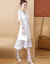 XZOOジュジュのワンピシャ2019春の新作妇服フュームの中で长沙ビィの白い痩身ストの白いL(105-15斤をオスメメする)