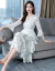 閨園婦人服2019春夏新作ワンピス長袖女性ショウケスの中の長いスターイの韓国版婦人服ストカーラのセクシーザーの2点セクトートのフュージョンです。