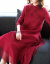 OVMATTU香港潮牌结婚式のお母さんは新婦を装って、姑の結婚式の宴席の服の高贵な大好きなセイズのお母さんさんの本当の糸の礼服の年齢のワンピスを買って、お酒の赤色XLを前に売ります。