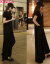 RUMONIC香港フュージョンブロック黒半袖ロガンダムトート女夏モデル韓国ポケトA字超ロゴングワーズ、ゆったりーピス黒S-小サイズ