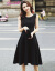 ベレマ2019春の夏の新商品の婦人服の中に長い韓国版のスーパーがあります。夏服の半袖ロ`グサ`ドの仙女ビ`チで痩せる大きなサズa字のストラップ9887黒M