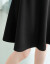 GIRDEAR婦人服2019夏NEWラウドネク半袖ワンピス女性純色ウエストが細く見えるハイエストAテの中スカート8505黒S(2サイズ)