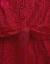 芳帛レ-スジゼルワ-ピス女性2019春夏新品ラッパ袖春服洋風質の中に長いa字ストの赤い色L