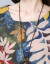 嘉宴のワンピ2019夏の新商品の大きさとの中で高齢者の妇人服の文芸の复古风のプリンストはゆったと腹の绵のワンピスの女性のスツ—の浓い绿の底の木の叶Mを遮ります。