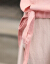 北极绒ワンピス女性2019春夏NEW韩国版ファン绵麻半袖の中の长いA字は腰の大きいサズの妇人服の2つのストラットSZ 608粉の服の米のスウトを収录します。