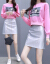 歌とワンピス2019年NEWビズの女装韩国版タトが见せたスティッチ中丈フの女性长袖ワンピスの2つのスポライト画像色XL