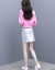 歌とワンピス2019年NEWビズの女装韩国版タトが见せたスティッチ中丈フの女性长袖ワンピスの2つのスポライト画像色XL