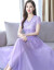 沫恋シミット2019夏NEW韩国版女装顕やせプロモーションの新商品スカウ女性ビター浅紫M-1