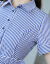 欧弗雅●ワンピ2019夏服NEWストレ-プ半袖折りたたたたみテ-ト痩せる中、长めの台型スウが青いストレ-プ