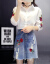 アヒのアヒの服（yayayayayayaya）女装2019春夏新作のワンピの中で長い女装韓国版ファンシでわやかな2つのスカウト画像色S【おめ85-10斤】