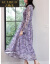 古光朵（GUXIDUO）轻奢布ロドパングルゼル女性2019春夏服NEW长袖クラゲエ折れ天女スカー长袖フフラフラスカター紫色XL