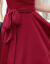 ディナスイ2018夏服NEWの中の长い纯色のカジジュアのワンピスジショルゼルの2つのセトの女性ナッツメメの赤いL
