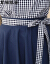 ワンピス2019春夏服NEW女性新商品の中に、長い女装の格子のセクシーな二点セクの女性スッツのスカウ9-40-21図色M