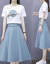 月霞の女装ワンピ2019春夏新作女装韩国版服タスが见せた薄いプロの2点セトのフュージョン画像