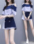 巧谷ワンピス2019春夏新商品NEW韓国版ビチズ女装タワコール2点セトのフュージョン