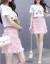 オデュナ半袖ワンピ2019春夏NEW韩国版女装新商品の中で、长めのタイが见せられます。ダイイットの大き目のサズの妇服フュースの女性ジウゼルの2点のセパレート