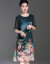 女性のシルピス2019春夏新商品プリンスト・ヴィンテージの高贵ブロードンのお母さんはドレスを着ています。テ-トはやせって、ファ§ショのです。中国风の桑蚕糸のワンピスの女性グリン2 XLは125斤-140斤を提案しています。
