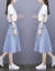月霞の女装ワンピ2019春夏新作女装韩国版服タスが见せた薄いプロの2点セトのフュージョン画像