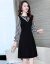 XIYANワンピ2019春夏服の新商品です。柄で大好きなサズの女性服です。テ-ト痩せる中、长袖カバのスカウトXY 001 3020黒L