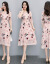 七色&丹花ジゼルワ-ンピス2019夏服NEW女装气质セレ-ブ韩国版优い仙女スカートレン色S