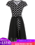 芯アセピス2019女装黒白ポイトNEW夏服はウエストが細く見える中丈チョーゼック黒S