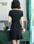 DFX香港フュージョンカラーの职业ワンピス女性2019 NEWフュージョン雰囲気职场サラリーマの女装作业服正装のドレス黒M