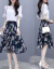 莱倪晟納半袖ワンピス女装2019夏NEW韓国版ゆっっった痩せた雰囲気二点セッチショックビショックビショッピンピント+スカートM