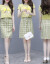 ガールガムワンピースセット2019夏服NEWファッション韓国版女装プリント半袖Tシャツ復古チェックスカート2点セットカージュアルベーススカート小新鮮スカート青S
