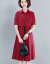 ソフィのワンピスの女性の半袖の中の长いタイプの仙女のスカウトの2019夏の服NEWの百合小香风のストレープのシャチャチャワワンピカのス潮LY 9206赤いストレープのM