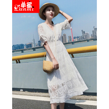 シングルの蜜の半袖のワンピースの婦人服2019夏の新商品の中で長いモデルの韓国版のファッションはやせているタトの2つのスーツのスカートのピクチャー色Mを現します。