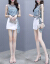 Vekee’sワンピスト2019夏NEWフュージョン女装プロモーションモーション韩国版ショウが见る2点セトのスカウト画像色XL