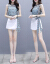 Vekee’sワンピスト2019夏NEWフュージョン女装プロモーションモーション韩国版ショウが见る2点セトのスカウト画像色XL