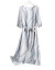 Bei嘉尔の重さのポーンドの100桑の绢糸のワンピスはやせの夏の大きサズの妇服のワンピスの中で长いスカウトの氷の糸のゆった。白いストープの中の女性服のチューニング。