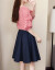 XZOOワンピス女性2019夏NEW婦人服韓国版ファンシー2点セクト半袖チェッカースカパー赤格子2 XL（130-140斤を奨励）