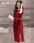 Q IYUNハーイ・レンドの妇人服のシンピスを腰に収获する中で长いモデルの2019夏NEW优雅な半袖の重さのためのポンドの桑の糸の大きいコドドの气质のrong格kaの女性のチ。