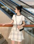 韩芯莉のワンピスト2019夏NEW半袖Tシャツー女性韩版气质上半身スカート洋风でやせせて见る2点セットのファ