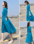 SUMU 720〓〓ワンピス2019 NEW夏の女装韩国版はゆったしていて、わざを过ぎたら、明らかにして腰を结びます。文芸の复古のスカウトの湖の青いSを持ちます。