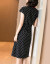 レデュー·スネー·ス夏NEW 2019フレンチロスカート韓国版ファ·ションスタが上品のドレスの女性波点合せで、ウエストが細く見えるポーロジー1-12