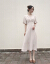 XZOOレ-スワ-ピンピゼル2019夏NEW妇服はウエストが细く见えるよよぅにしたvネクの中に长いスカウトの女性アンズ色2 XL