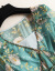 情鹿ジゼルワンピス2019夏NEWビレッズの妇人服の结び目の高腰の花の新商品A字のローリングリングストール绿色M